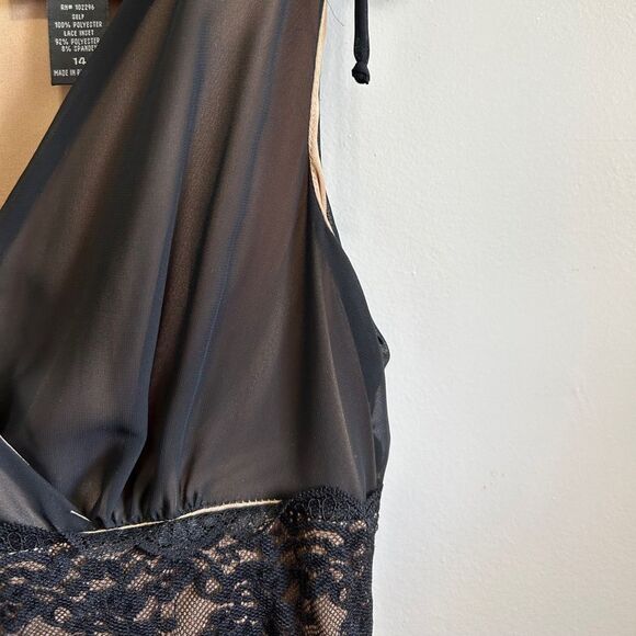 Connected Apparel Black Chemise with Lace Details - Picture 4 of 8